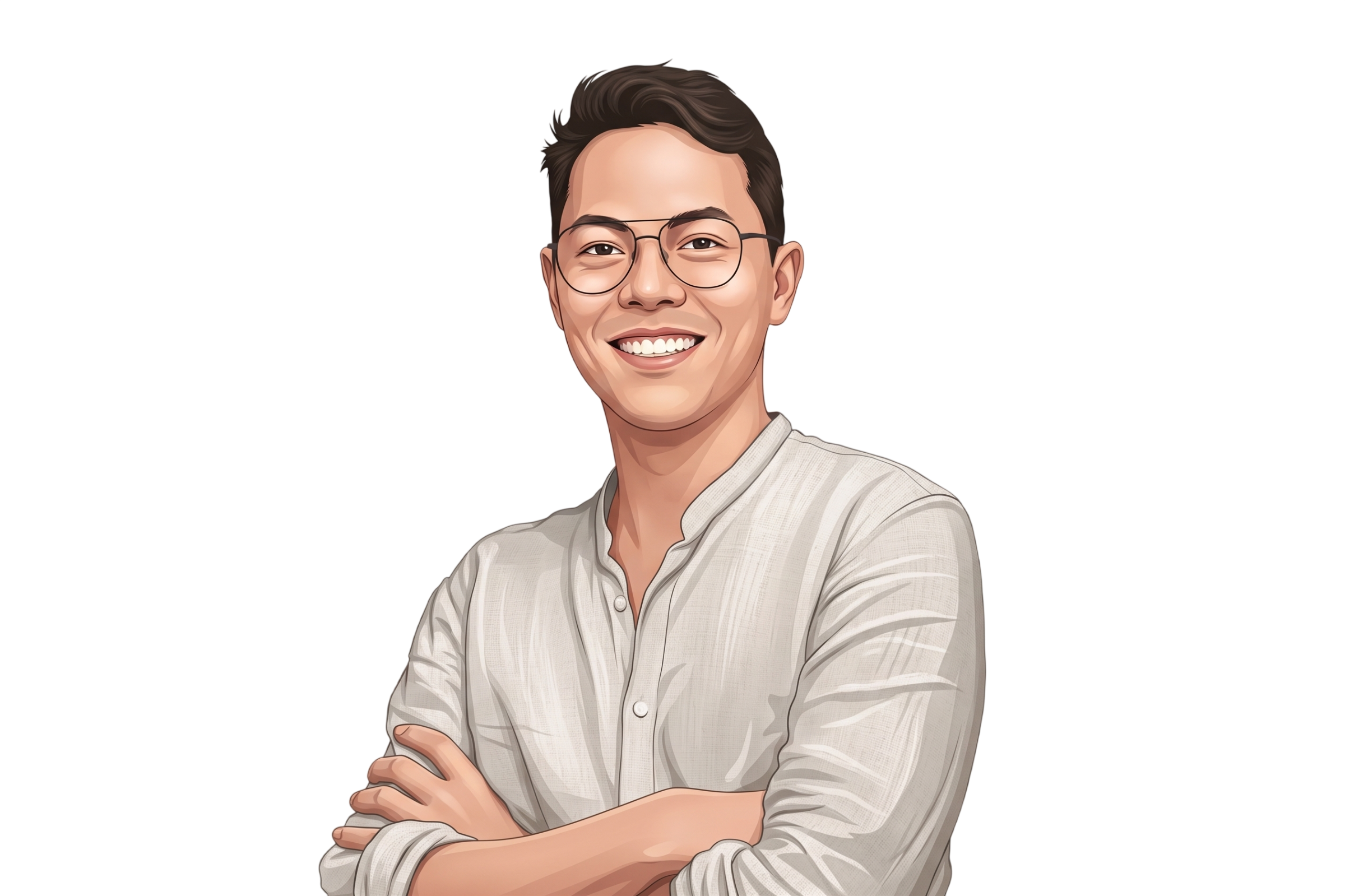 Illustrated portrait of Ashley Yeo